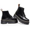 Botas de motocicleta Airpeden 1460 para mujer, 6 ojales, con cuentas, cuero duro, para pareja, botines 101, para hombre y mujer, cuero, punta redonda, talla grande