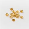 Paquete de 18k color oro reteniendo Xizang copo de nieve 6mm tapa de flor soporte de cuentas toroide diy collar tapa de cuentas soporte accesorios hechos a mano