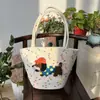 Bolsa de Corda de Algodão de Grande Capacidade para Mulheres 2025 Nova Verão Férias na Beira-Mar Bolsa Transversal Bolsa de Praia Bolsa de Ombro Tote Versátil