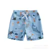 Nuevos bañadores para niños de 6 meses a 4 años, Estampado de Animales Marinos, Estampado a Cuadros, Shorts de Playa Transfronterizos para Bebés Niños