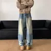 Jeans unisex de pierna recta, holgados, de longitud completa, estilo retro americano, lavados con efecto desgastado, de moda, para primavera y otoño 2026