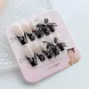 Venda Direta Personalizada de Fábrica Unhas de Manicure Curtas, Médias e Longas, Unhas Usáveis de Fototerapia Feitas à Mão, Adesivos de Unha, Estilo de Luxo Acessível 24 Peças