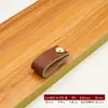 Manija de Cuero para Puerta de Gabinete de Muebles, Manija de Cuero para Maleta, Manija de Cajón de Gabinete, Manija de Gabinete de Cuero Marrón-Negro