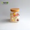 Frasco de plástico para mascotas de 510 ml con forma, frasco para alimentos, frasco de almacenamiento de grado alimenticio, botella de alimentos transparente, frasco cuadrado