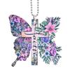 Nuevo colgante de mariposa acrílico creativo transfronterizo para decoración de interiores de coche, mochila, llavero, decoración del hogar