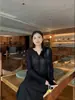 Suéter cárdigan elegante de estilo coreano para mujer de talla grande, otoño e invierno, chaqueta de punto ajustada, prenda exterior, top de manga larga