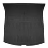 Adecuado para alfombrillas de pedal de aleación de aluminio para Tesla, Versión actualizada de la alfombrilla del maletero del Modelo Y, Alfombrillas para el maletero delantero y trasero, Moldeo por inyección TPE