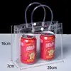 Bolsa de Mão Transparente de Pvc com Manchas Bolsa de Plástico de Pvc Personalizada Bolsa de Presente Flor Souvenir Bolsa de Mão Espessa