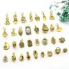 Colgante antiguo de oro de Guanyin de tres vías dios elefante diy Wenwan Baoxiang cuentas de semilla pulsera colgante vintage accesorios Xizang