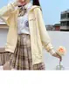 Sudadera con capucha de color té con leche para mujer, primavera y otoño, talla grande, estilo casual americano, forrada de polar, engrosada, chaqueta de moda