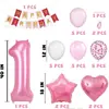 Balões de decoração para festa de 1º aniversário de bebê da Amazon transfronteiriça, balões com números grandes para decoração de aniversário