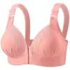 Sutiã leve para mães plus size sem aro, estilo de fecho frontal, para mulheres de meia-idade e idosas, suporte lateral, anti-queda, levanta, lingerie respirável