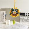 Llavero colgante para bolso de coche con diseño de girasol transfronterizo tejido a mano, regalo creativo terminado para novia
