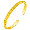 Pulsera gruesa de chapado grueso de 6 mm de lluvia de meteoritos, pulsera abierta de lluvia de meteoritos de oro de imitación, suministro para puesto al por mayor