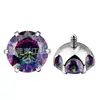Jiangtai F136 titanio rosca interna seis puntas fondo redondo 5A circón cabeza de joyería G23 aleación de titanio cuerpo joyería para piercing al por mayor