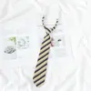 Rojo Oro y Rayas Rojas Estilo Perezoso Estilo Japonés Estilo Preppy Corbata Foto de Graduación Femenina Marrón Uniforme de Licenciatura Masculino Corbata