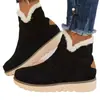 Botas de mujer talla grande de comercio exterior 2022 invierno Nuevas botas de algodón de suela gruesa para mujer juego de colores pies cálidos botas