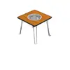 Estufa Portátil Plegable para Exteriores Mesa de Cocina y Té Mesa Plegable para Barbacoa Casera Mesa de Mesa para Estufa de Barbacoa Mesa para Estufa de Olla Caliente para Barbacoa