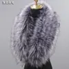Otoño e Invierno Imitación Cuello de Piel de Zorro Mapache Cuello Falso Bufanda Sombrero Tira Verde Fruta Cuello Chal Cálido