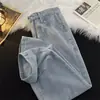 Jeans Largos Casuales de Moda Callejera Básicos Simples Estilo Japonés de Pierna Ancha de Marca Tendencia Sueltos para Hombre de Primavera y Otoño