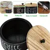 Caja de almacenamiento de filtros de café de madera transfronteriza caja de almacenamiento de papel para café caja de almacenamiento de filtros para cafetera caja redonda para filtros de papel