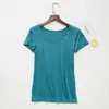 Camiseta Deportiva de Manga Corta Ligera y Transpirable, Cuello Redondo, Secado Rápido, Elástica y Dry-Fit para Yoga, Deportes y Running, para Usar en Capas
