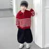 Roupas de Outono e Inverno para Meninos Suéter de Elefante Estilo Coreano Suéter de Tricô Espesso Pulôver Roupas de Outono para Bebês e Crianças Pequenas