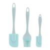 Transfronteiriço em estoque raspador de silicone conjunto de 3 peças escova de óleo destacável pá lâmina escova de churrasco bolo espátula conjunto de 3 peças
