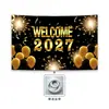 Banner de Año Nuevo 2027 Personalizado Fondo Feliz Año Nuevo Amazon Fiesta en Casa Bandera para Fiesta al Aire Libre