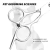 Conjunto de suprimentos para tosa de animais de estimação, tesouras profissionais de limpeza e tosa, ferramentas especializadas para corte de pelo para gatos e cães, cor prata, tudo-em-um