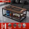 Mesa de té Kung Fu para uso en oficina, estación comercial para preparar té, mesa de té pequeña con tetera, mesa de té simple para preparar té en el balcón