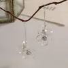 Pendientes largos colgantes de flor transparente tridimensional súper de hada geniales y limpios personalidad pendientes únicos estilo vacación en la playa ganchos para la oreja exquisitos
