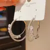 Brincos Duplos Redondos Geométricos de Zircônia Banhados a Ouro 18K Banhados a Prata Luxo Acessível Brincos Elegantes de Nicho para Mulheres