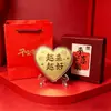 Moneda de Oro Corazón Puro 999 Colgante Festival de las Siete Estrellas Regalo de San Valentín para Esposa Novia
