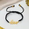 Pendente Casual e Fashionável com Letra Love em Inglês Estilo Ins Feminino Elegante Par Pulseira da Sorte Fabricante Estoque Disponível
