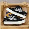 Zapatos de plataforma de empalme en blanco y negro de moda para hombre, suela gruesa, que aumentan la altura, zapatos casuales de lona, zapatos de moda de nicho para estudiantes celebridades de internet para hombre