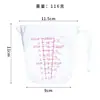 [Nueve me gusta] Juego de 1 pieza con escala de plástico transparente cilindro graduado taza medidora herramienta de pesaje de cocina para hornear