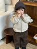 Jaqueta de Outono e Inverno para Bebê 2026 Novo Estilo Coreano Roupas Infantis Conjunto de Moletom Engrossado de Inverno para Meninos
