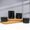 Em Estoque Garrafas de Plástico Preto de Boca Larga 80/250/500ml Potes de Plástico para Máscara Facial 300ml Garrafas de Plástico de Boca Larga para Creme