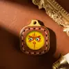 Mini Colgante Thangka Pintado a Mano con Ojos de la Fortuna de Cinco Vías, Patrón Personalizable, Joyería Unisex, Colgante Pequeño de Estilo Étnico