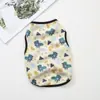 Roupas Originais para Pets Desenho Animado Verão Finas Roupas para Cachorro Colete Respirável Roupas para Gatos Corgi Bichon Teddy