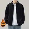 Comércio Exterior Atacado Cardigan Moletom Masculino Primavera e Outono Retro Americano Gola Alta Zíper Marca Tendência de Alto Padrão Resistente ao Desgaste Jaqueta Gola Alta