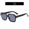 Óculos de sol casuais poligonais da moda outono e inverno, óculos de sol europeus e americanos da moda para homens e mulheres