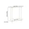 Mesa Lateral de Acrílico Transparente para Sofá, Mesa Oval Longa para Quarto e Sala de Estar, Estante de Armazenamento de Chão, Mesa Lateral