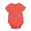 Ropa de bebé de manga corta de triángulo multicolor Hassel para recién nacidos de algodón, color liso base, bolsa, ropa de bebé gordito, ropa para gatear