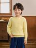 Enfócate en suéter de lana 100% de alta gama industria pesada engrosado Suéter de flor para niña niños y niñas color liso jersey suéter de moda