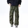Pantalones de senderismo camuflados personalizados con logo, corte holgado, a prueba de viento, impermeables, para deportes al aire libre y uso casual, disponibles para hombres y mujeres