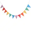 Nuevo Banderín Colorido Estilo Lino Artificial de Amazon Decoración para Fiesta Festiva Bandera Colorida Bandera Estilo Lino Artificial Guirnalda de Banderines 6 Colores 12 Piezas