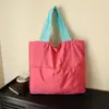 Bolsa Nuvem Estilo Japonês, Bolsa Tote de Ombro Dobrável Portátil para Armazenamento, Bolsa de Compras com Zíper de Grande Capacidade, Impermeável