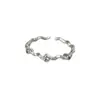 Anillo Geométrico de Ola Dulce y Fresco para Mujer, Simple y Elegante, Anillo Abierto Versátil Apilable, Anillo para Dedo Índice Hip-Hop
